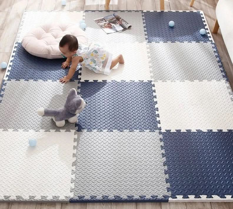 Baby Play Mat Interlocking Foam Cushioned 12-Piece Set