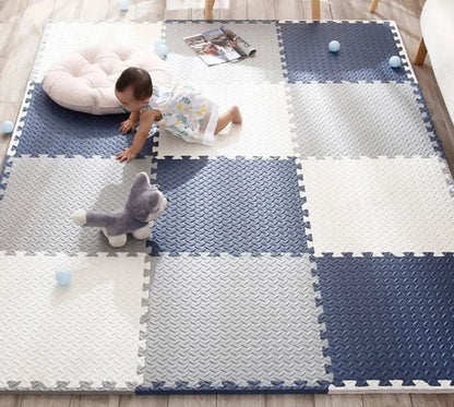 Baby Play Mat Interlocking Foam Cushioned 12-Piece Set