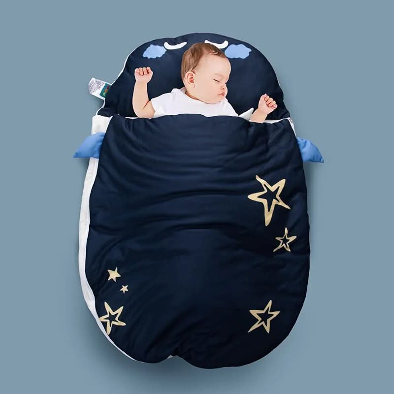Baby Sleeping Bag Breathable Cotton Year-Round Wrap Design