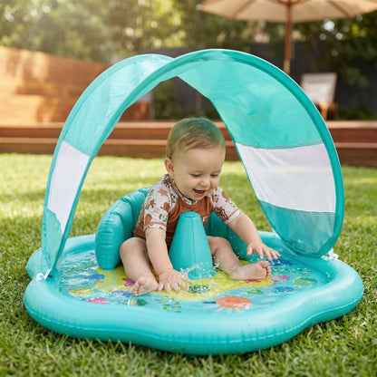 Baby Water Play Mat Inflatable With Integrated Canopy