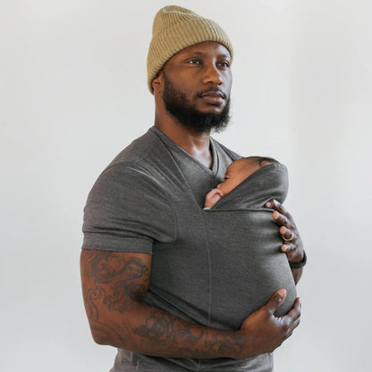 Babywearing Shirt Built-In Pouch Stretchy Cotton Machine Washable