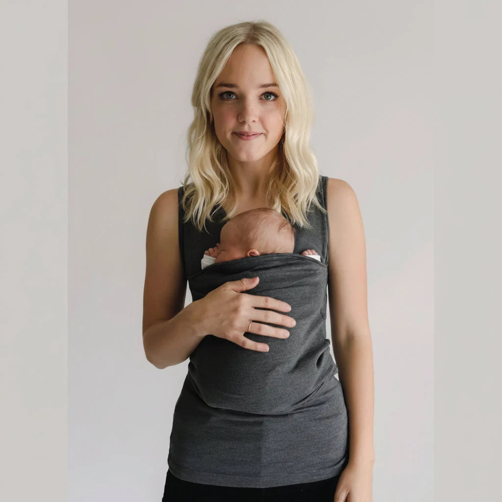Babywearing Shirt Built-In Pouch Stretchy Cotton Machine Washable