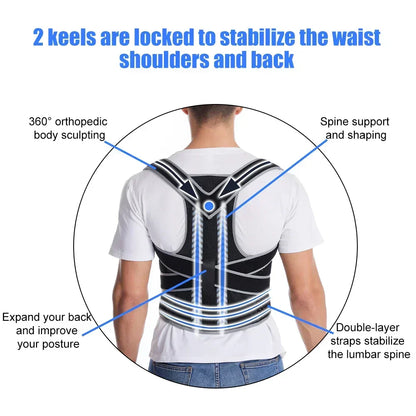 Back Brace Adjustable Breathable Posture Support