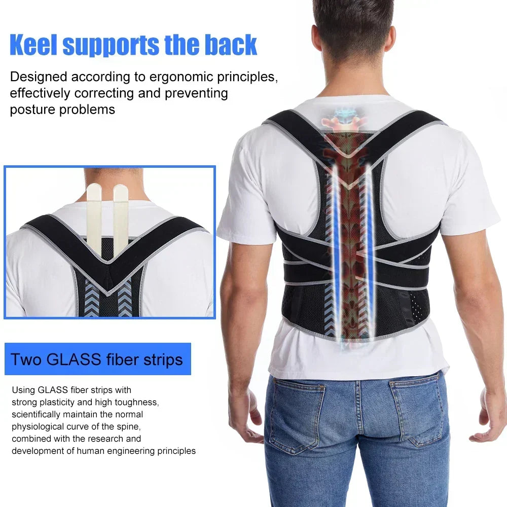 Back Brace Adjustable Breathable Posture Support