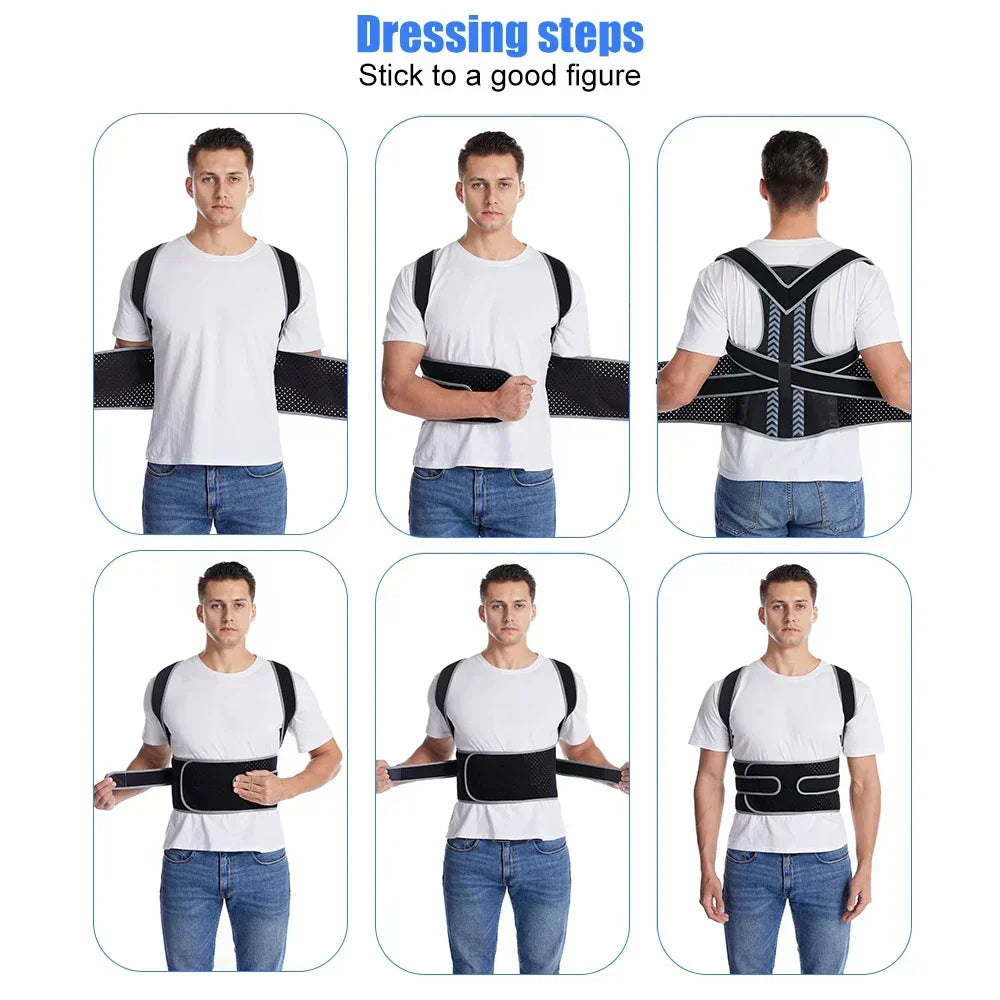 Back Brace Adjustable Breathable Posture Support