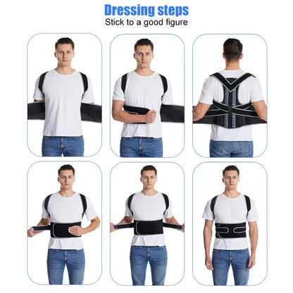 Back Brace Adjustable Breathable Posture Support