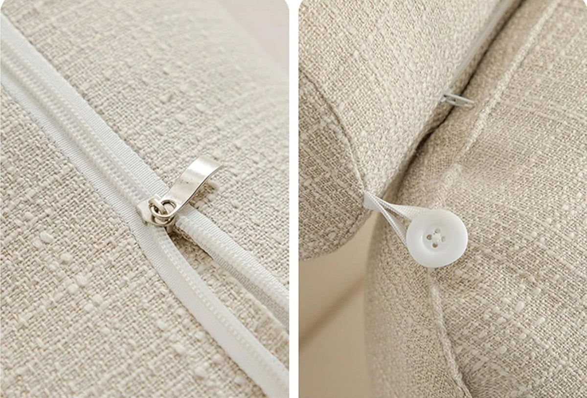 Back Support Cushion Adjustable Headrest Removable Cotton Cover Side Pocket