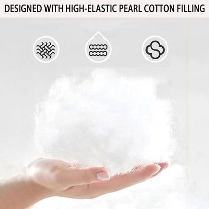 Back Support Cushion Adjustable Headrest Removable Cotton Cover Side Pocket