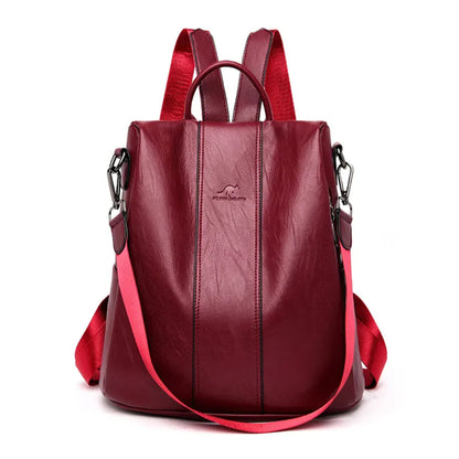 Backpack Anti-Theft Convertible Faux Leather