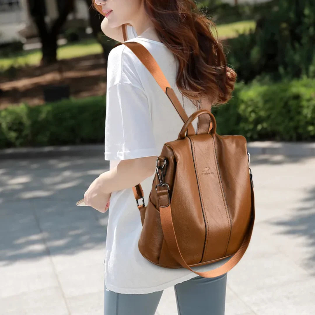 Backpack Anti-Theft Convertible Faux Leather
