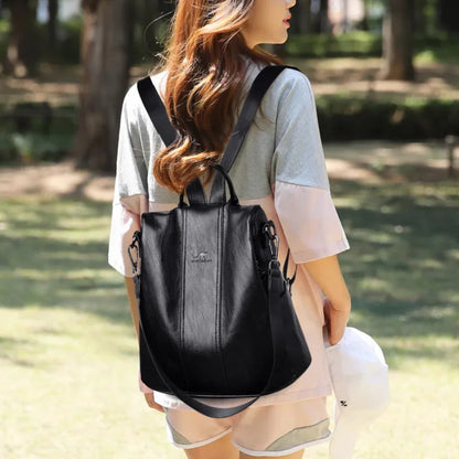 Backpack Anti-Theft Convertible Faux Leather