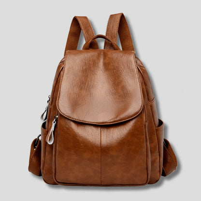 Backpack Anti-Theft Embossed PU Leather Organized Compartments