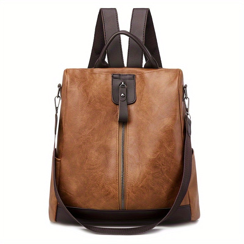 Backpack Anti-Theft Hidden Zippers Water-Resistant Vegan Leather