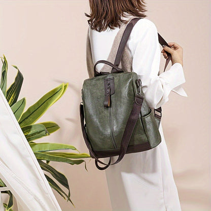 Backpack Anti-Theft Hidden Zippers Water-Resistant Vegan Leather