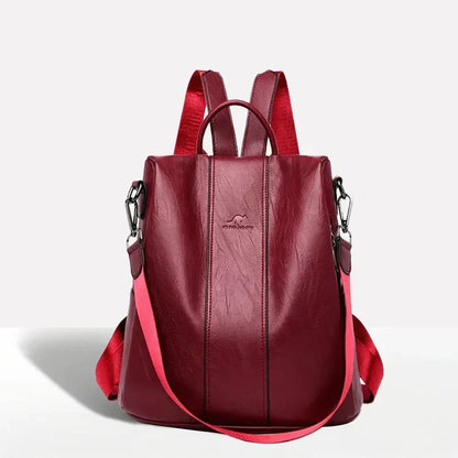 Backpack Convertible 3-Way Carry Water-Resistant PU Leather
