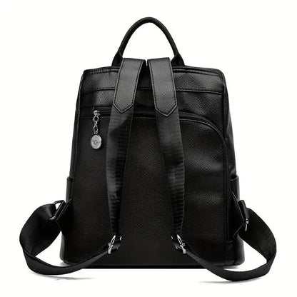 Backpack Convertible 3-Way Hidden Zipper Water-Resistant PU Leather