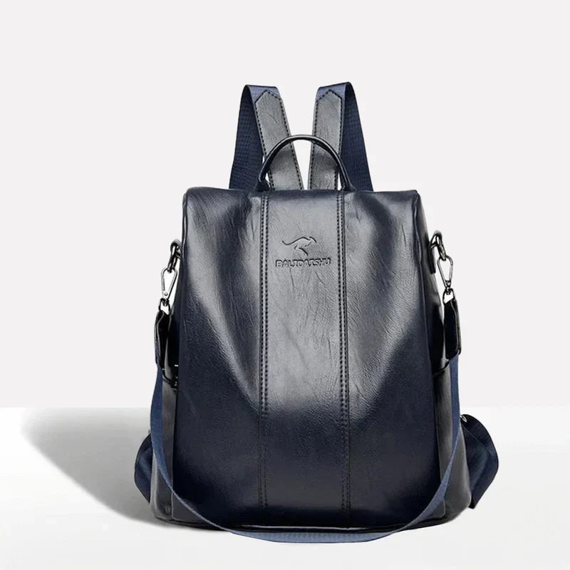 Backpack Convertible 3-Way Hidden Zipper Water-Resistant PU Leather