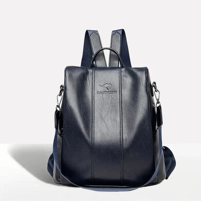 Backpack Convertible 3-Way Hidden Zipper Water-Resistant PU Leather