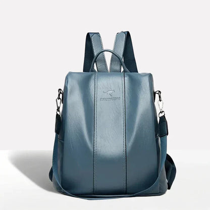 Backpack Convertible 3-Way Hidden Zipper Water-Resistant PU Leather