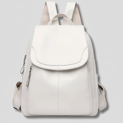 Backpack Embossed PU Leather Hidden Anti-Theft Zipper