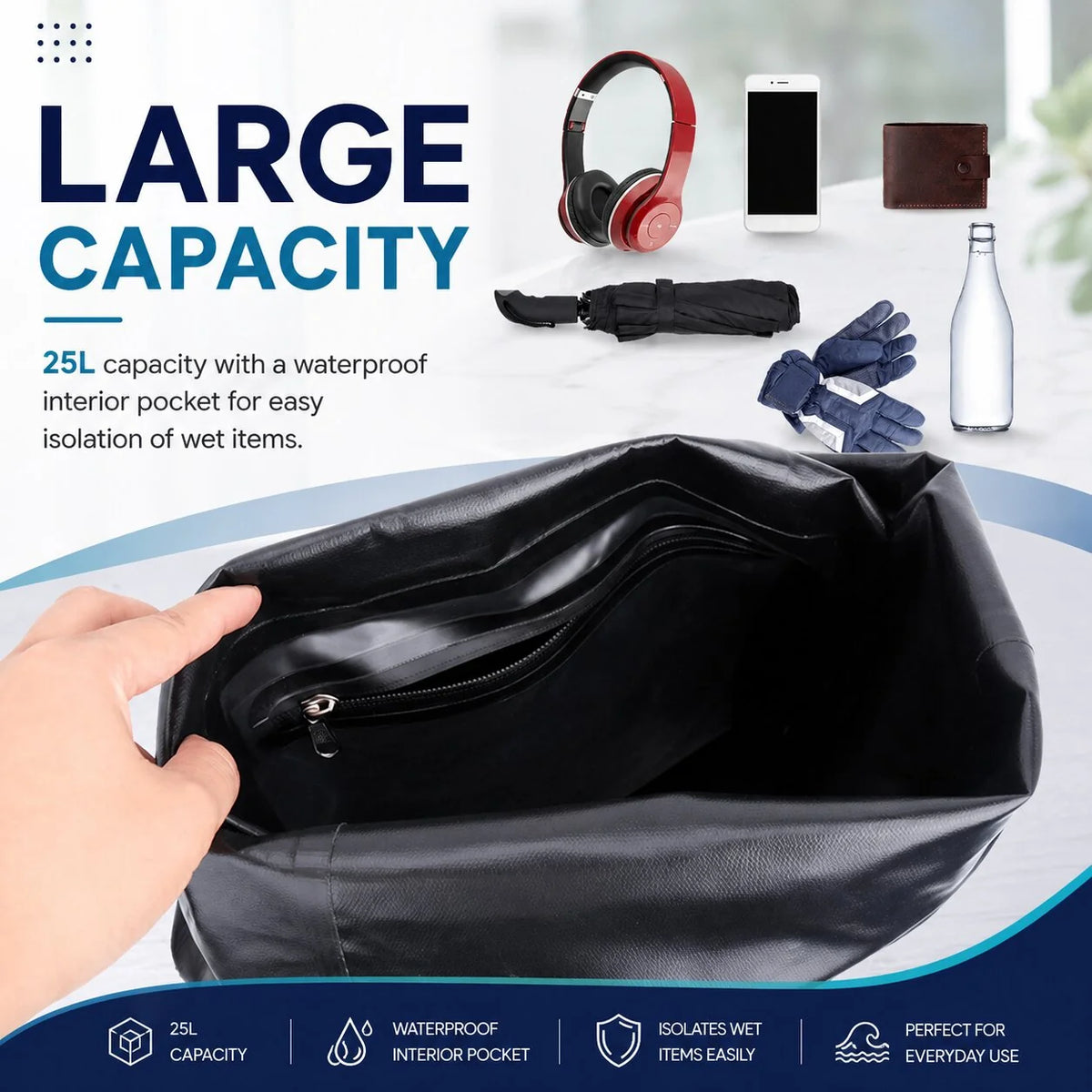 Backpack Water-Resistant Organized Storage Adjustable Straps