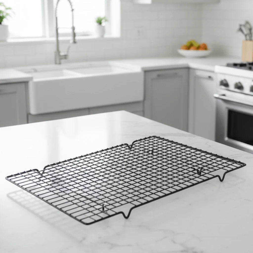 Baking Rack Carbon Steel Elevated Feet Oven & Grill Safe