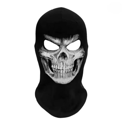 Balaclava Face Mask Skull Print Wind-Resistant Breathable Fabric