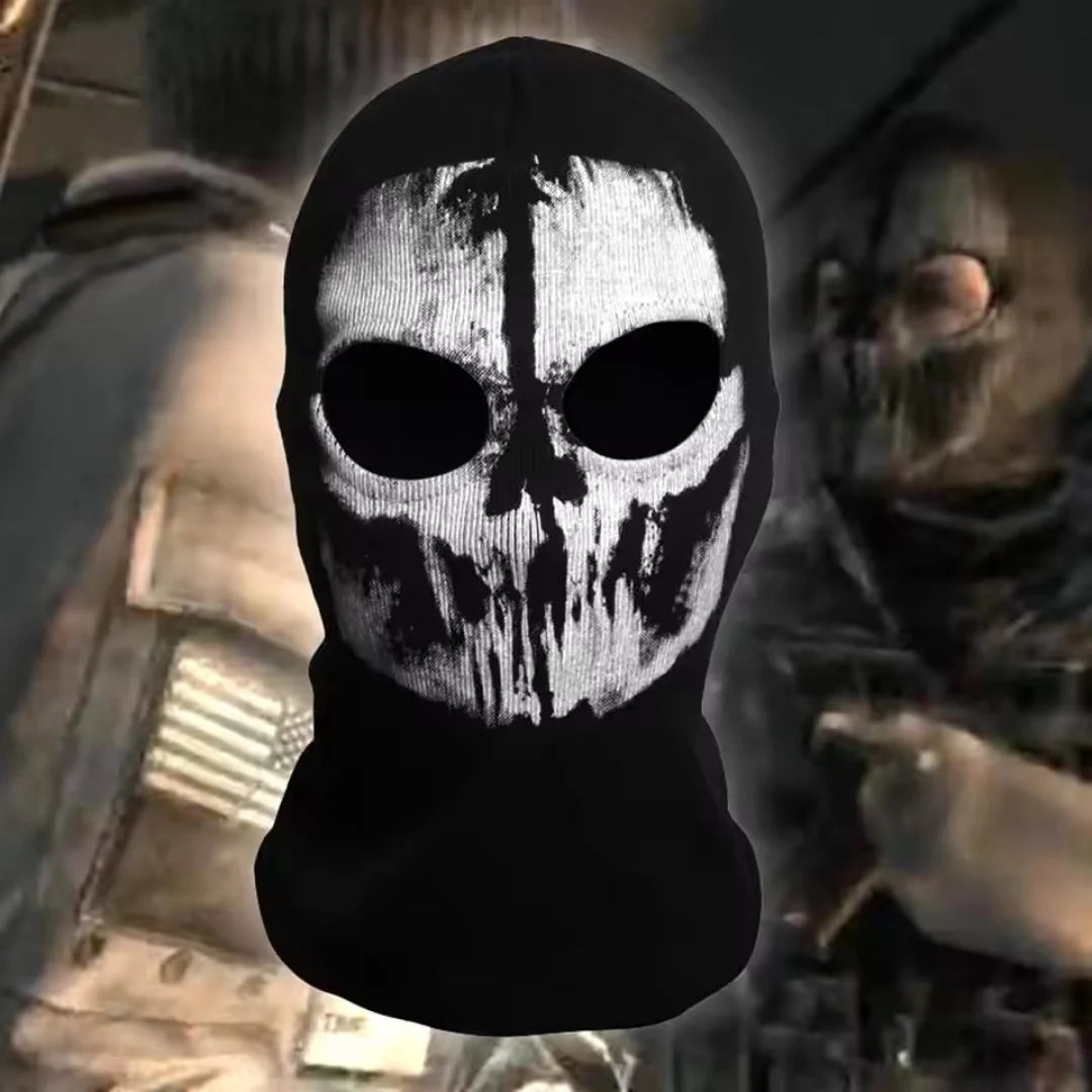 Balaclava Face Mask Skull Print Wind-Resistant Breathable Fabric