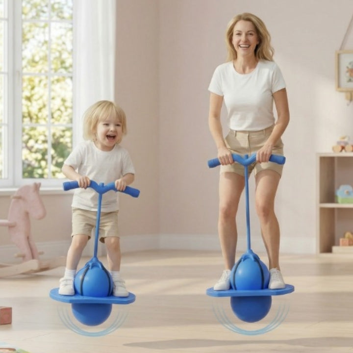 Balance Hopping Ball Inflatable Non-Slip Platform & Foam Handles