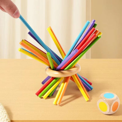 Ball Tower Game Wooden Colorful Sticks & Balls