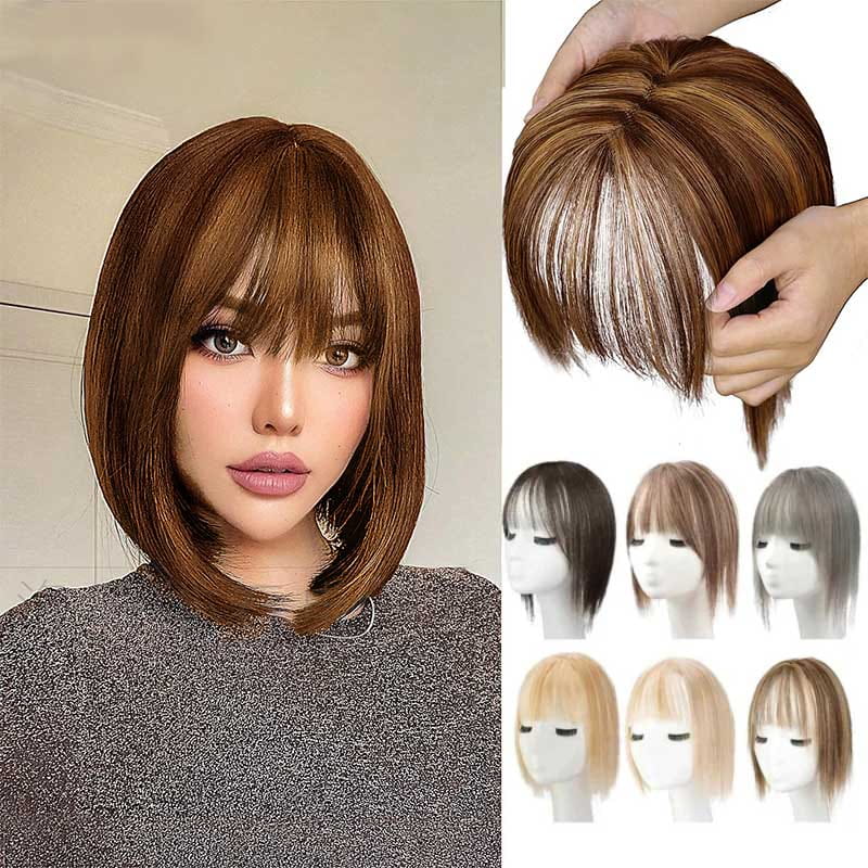 Bangs Hairpiece Synthetic Adjustable Natural-Looking