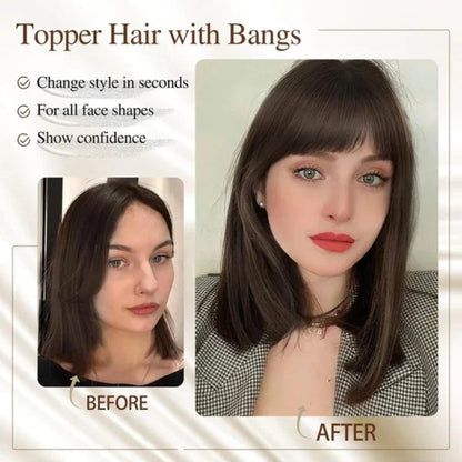 Bangs Hairpiece Synthetic Adjustable Natural-Looking