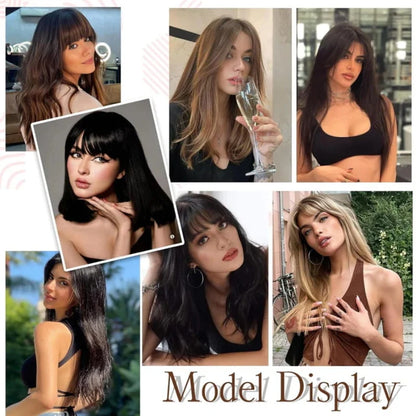 Bangs Hairpiece Synthetic Adjustable Natural-Looking
