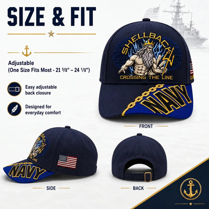Baseball Cap Adjustable Fit Gold Chain Brim Detail