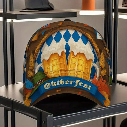 Baseball Cap All-Over Oktoberfest Print Adjustable Snapback