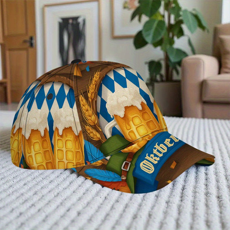 Baseball Cap All-Over Oktoberfest Print Adjustable Snapback