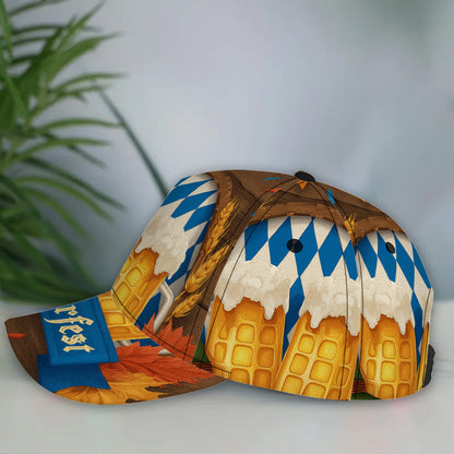 Baseball Cap All-Over Oktoberfest Print Adjustable Snapback