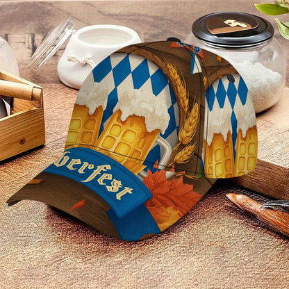 Baseball Cap All-Over Oktoberfest Print Adjustable Snapback