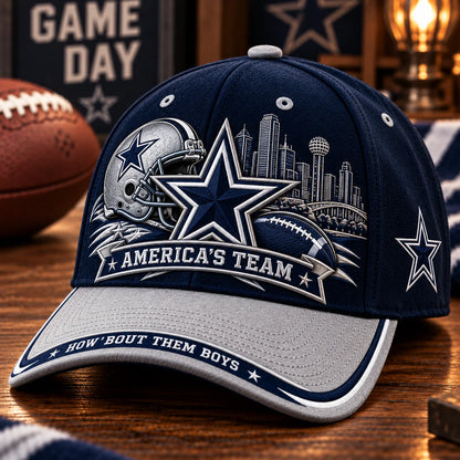 Baseball Cap Football Graphics Adjustable Strap One Size Fits Most
