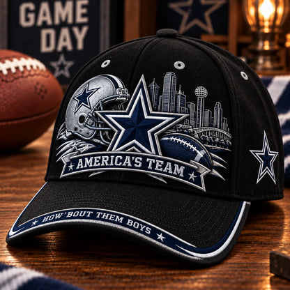 Baseball Cap Football Graphics Adjustable Strap One Size Fits Most