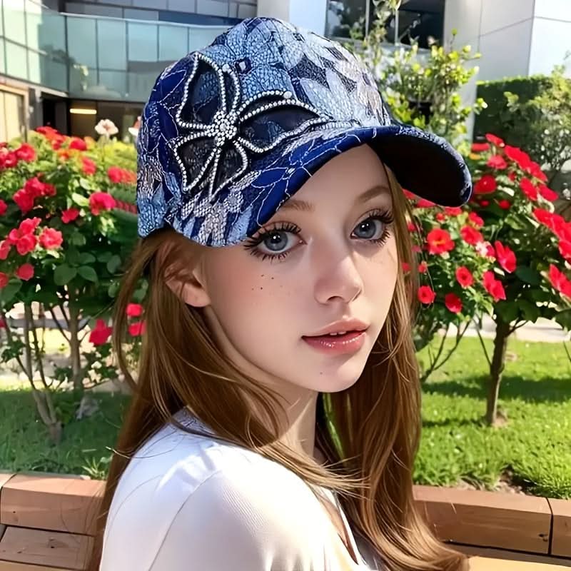 Baseball Cap Sequin Butterfly Breathable Mesh Adjustable Closure
