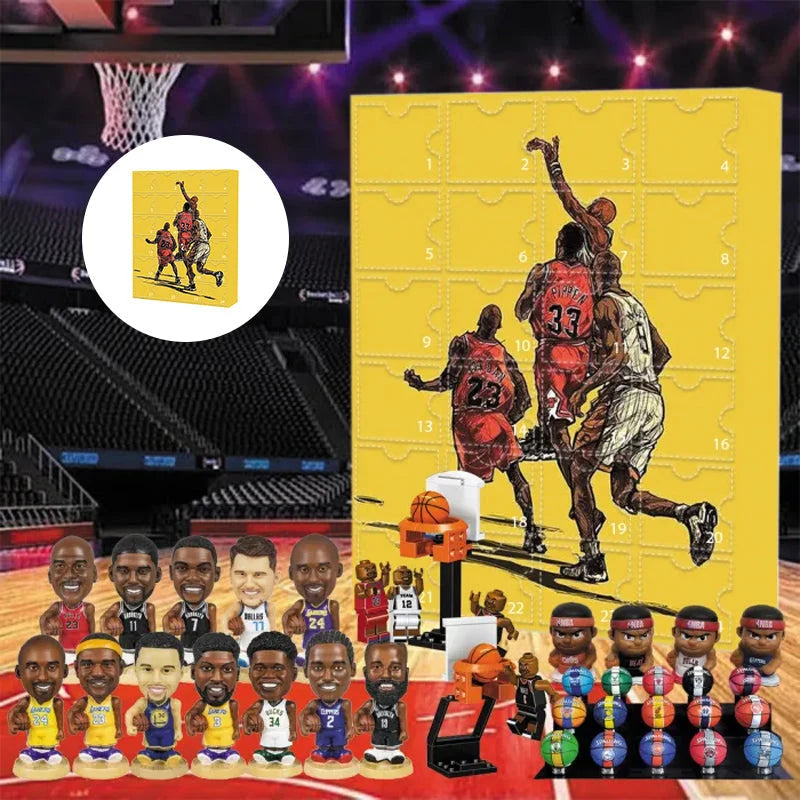 Basketball Advent Calendar 24-Day Collectible Figures & Ornaments