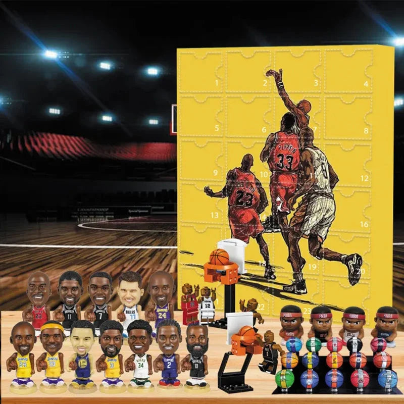 Basketball Advent Calendar 24-Day Collectible Figures & Ornaments