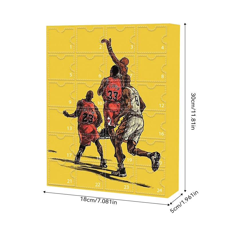 Basketball Advent Calendar 24-Day Collectible Figures & Ornaments