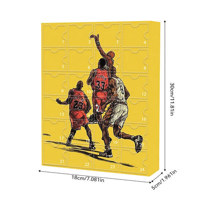 Basketball Advent Calendar 24-Day Collectible Figures & Ornaments