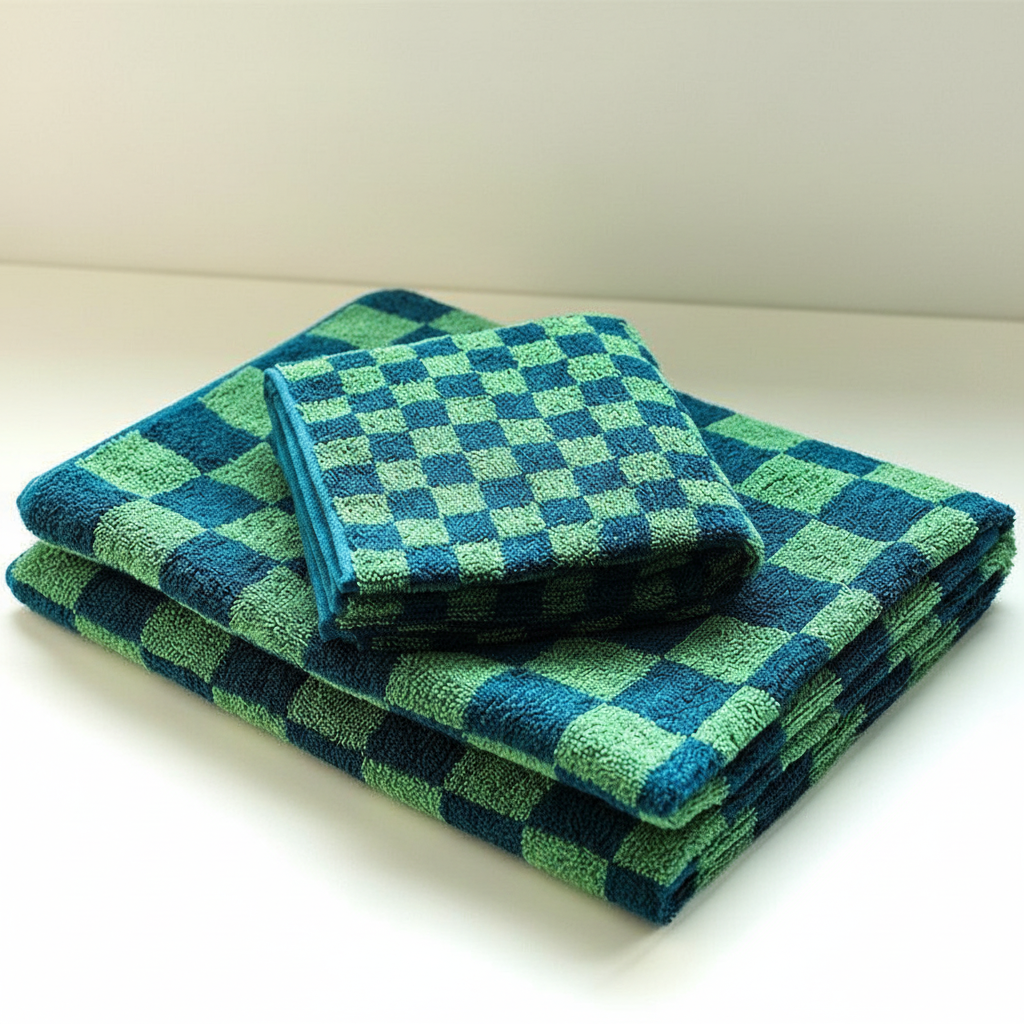 Bath & Face Towel Set 100% Cotton Quick-Drying Damask
