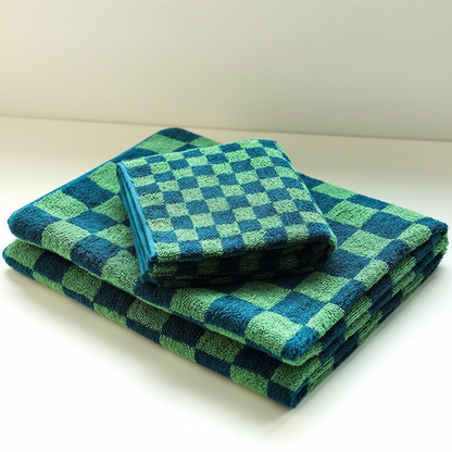 Bath & Face Towel Set 100% Cotton Quick-Drying Damask