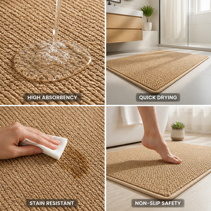 Bath Mat Absorbent Quick-Dry & Stain-Resistant