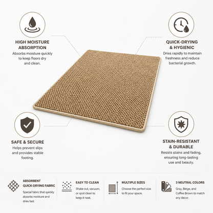 Bath Mat Absorbent Quick-Dry & Stain-Resistant