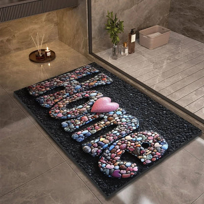 Bath Mat Diatomaceous Earth Quick-Drying Non-Slip Backing